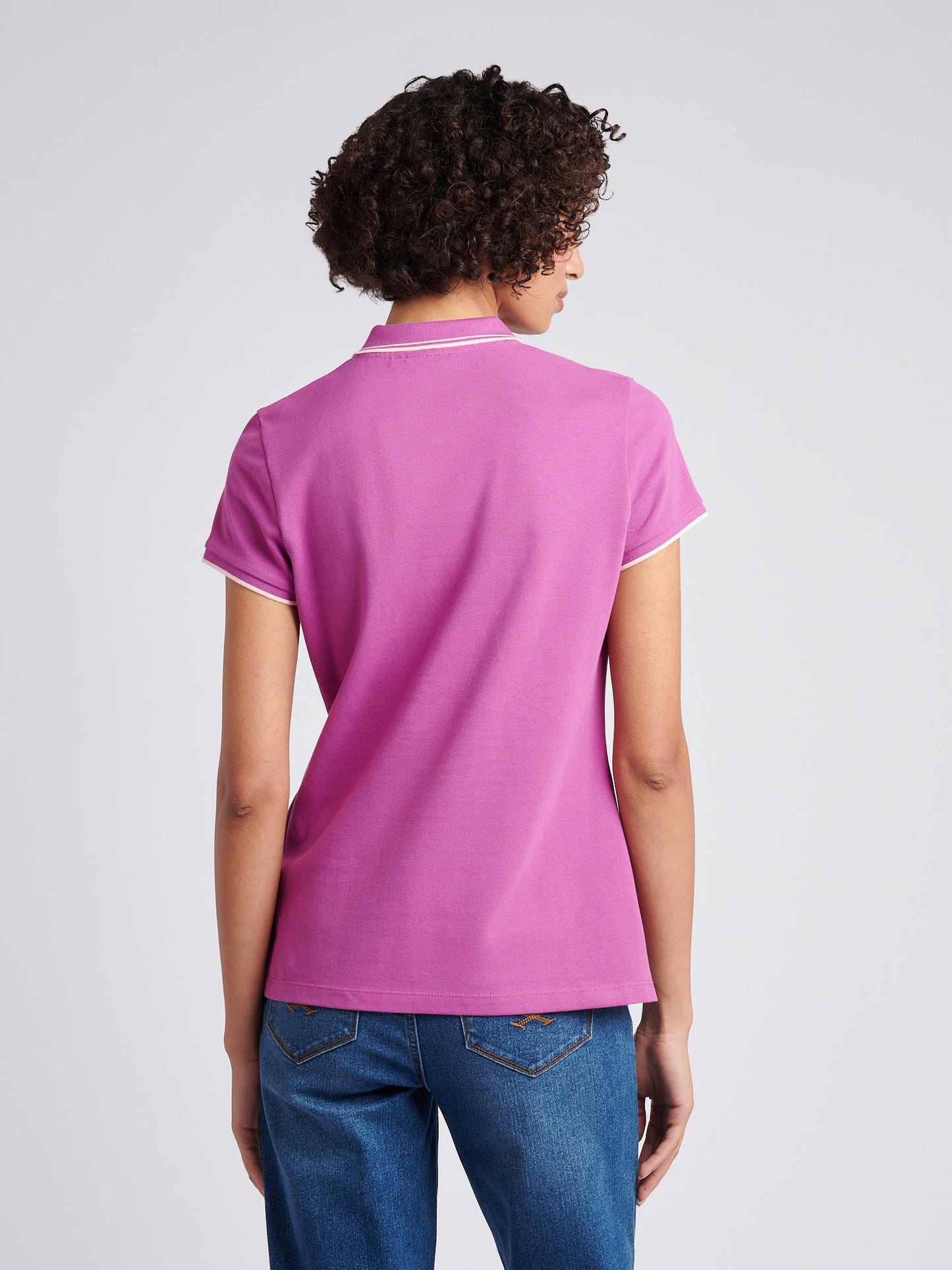 Womens Polo Shirt in Cattleya Orchid