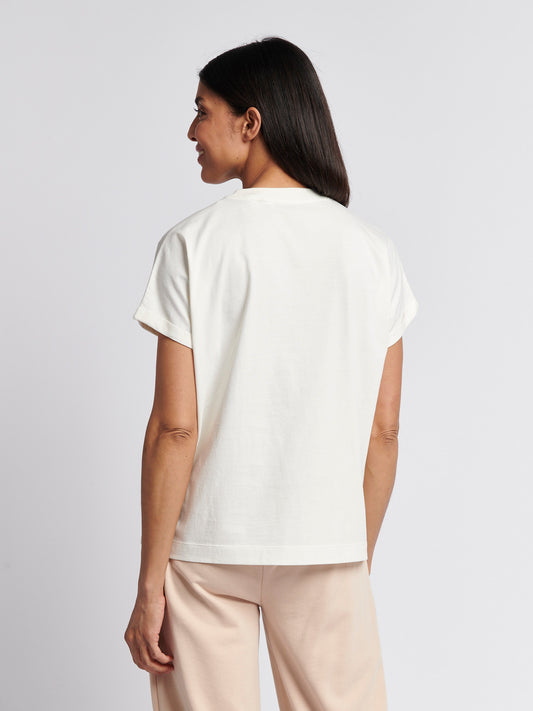Women Premium Graphic uprawiana na koszulce z rękawem w Marshmallow