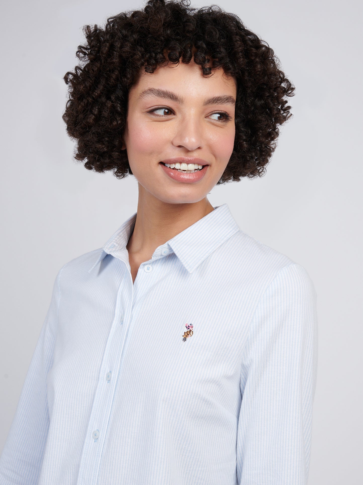Womens Stripe Stretch Classic Fit Oxford Shirt Windsurfer