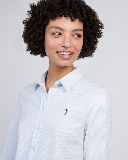 Womens Stripe Stretch Classic Fit Oxford Shirt Windsurfer
