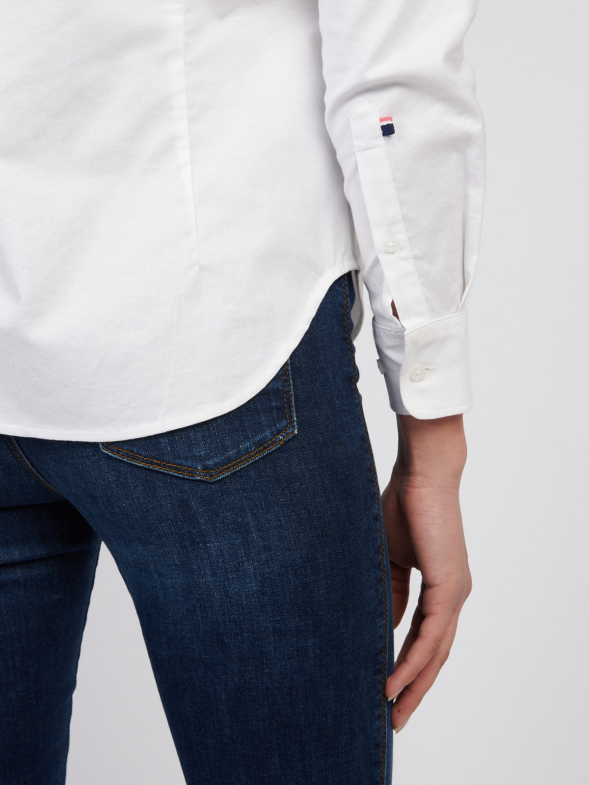 Womens Stretch Classic Fit Oxford Shirt Bright White