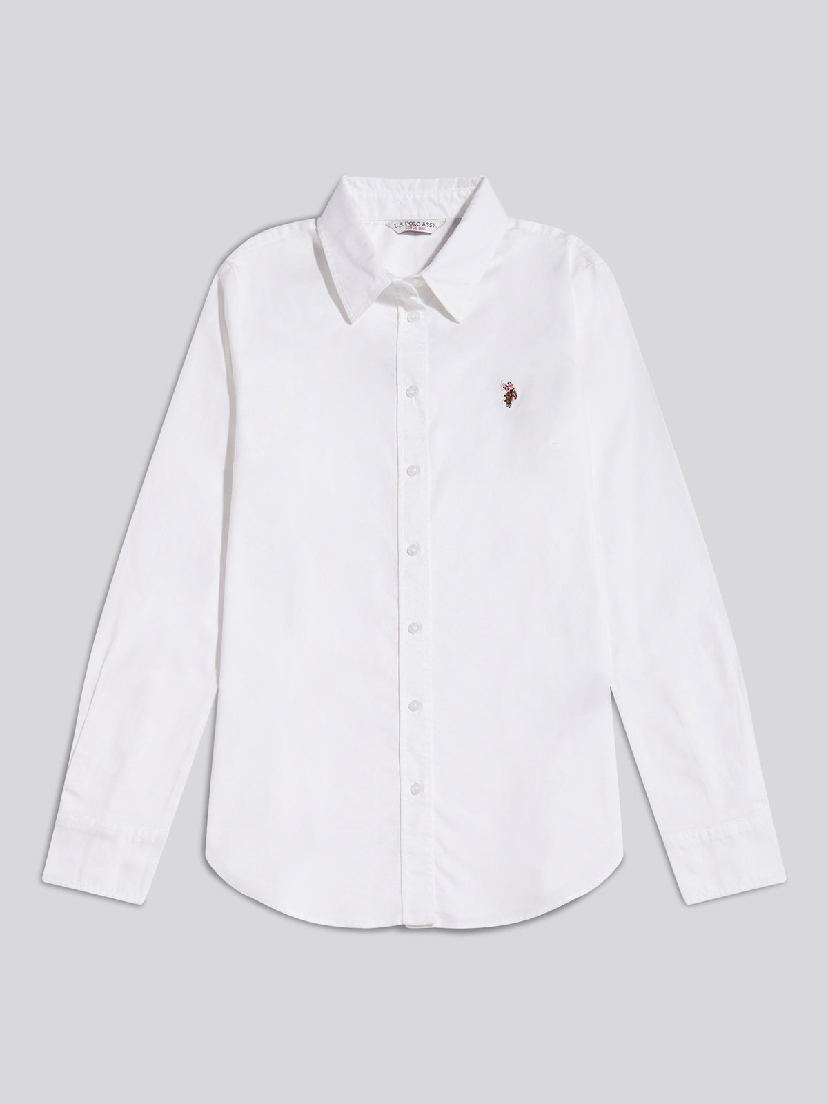 Womens Stretch Classic Fit Oxford Shirt Bright White