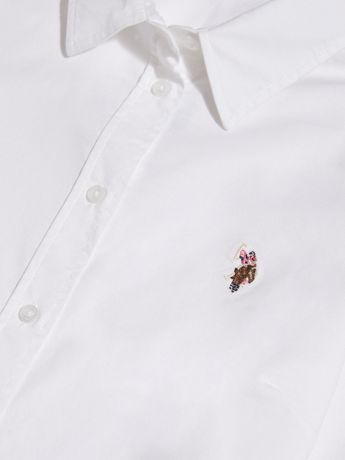 Womens Stretch Classic Fit Oxford Shirt Bright White