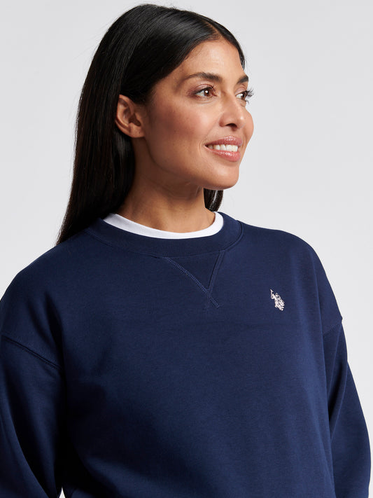 Bluza załogi podwójnej jeźdźcy w damskiej jeździecce w granatowej tęczówki