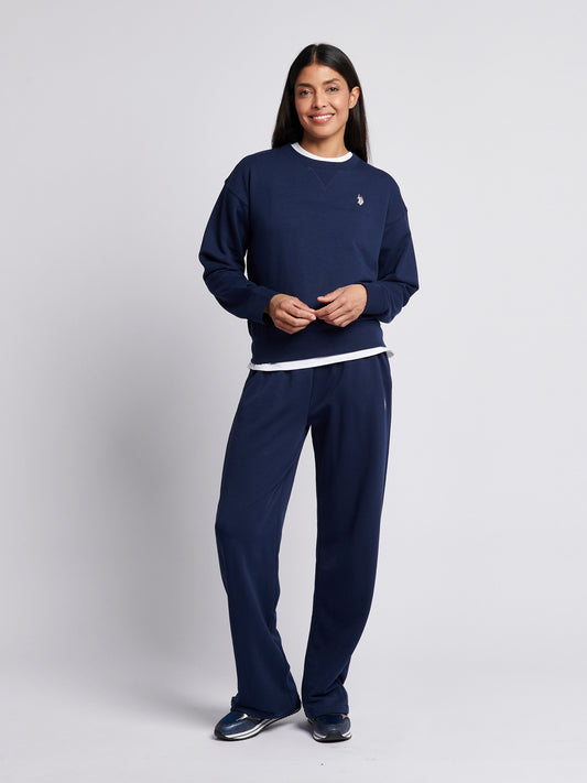 Bluza załogi podwójnej jeźdźcy w damskiej jeździecce w granatowej tęczówki