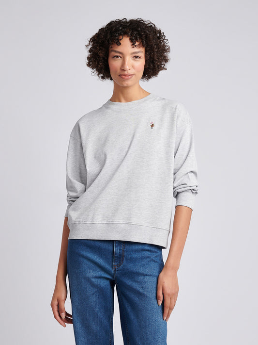 Bluza załogi podwójnej jeźdźcy w Pearl Grey Marg