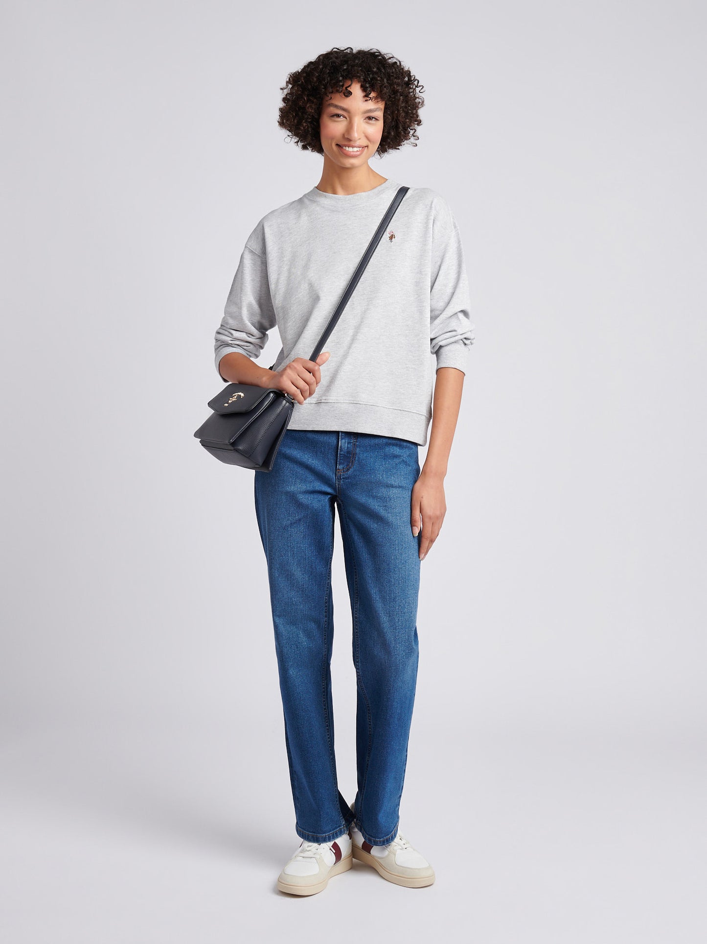 Bluza załogi podwójnej jeźdźcy w Pearl Grey Marg