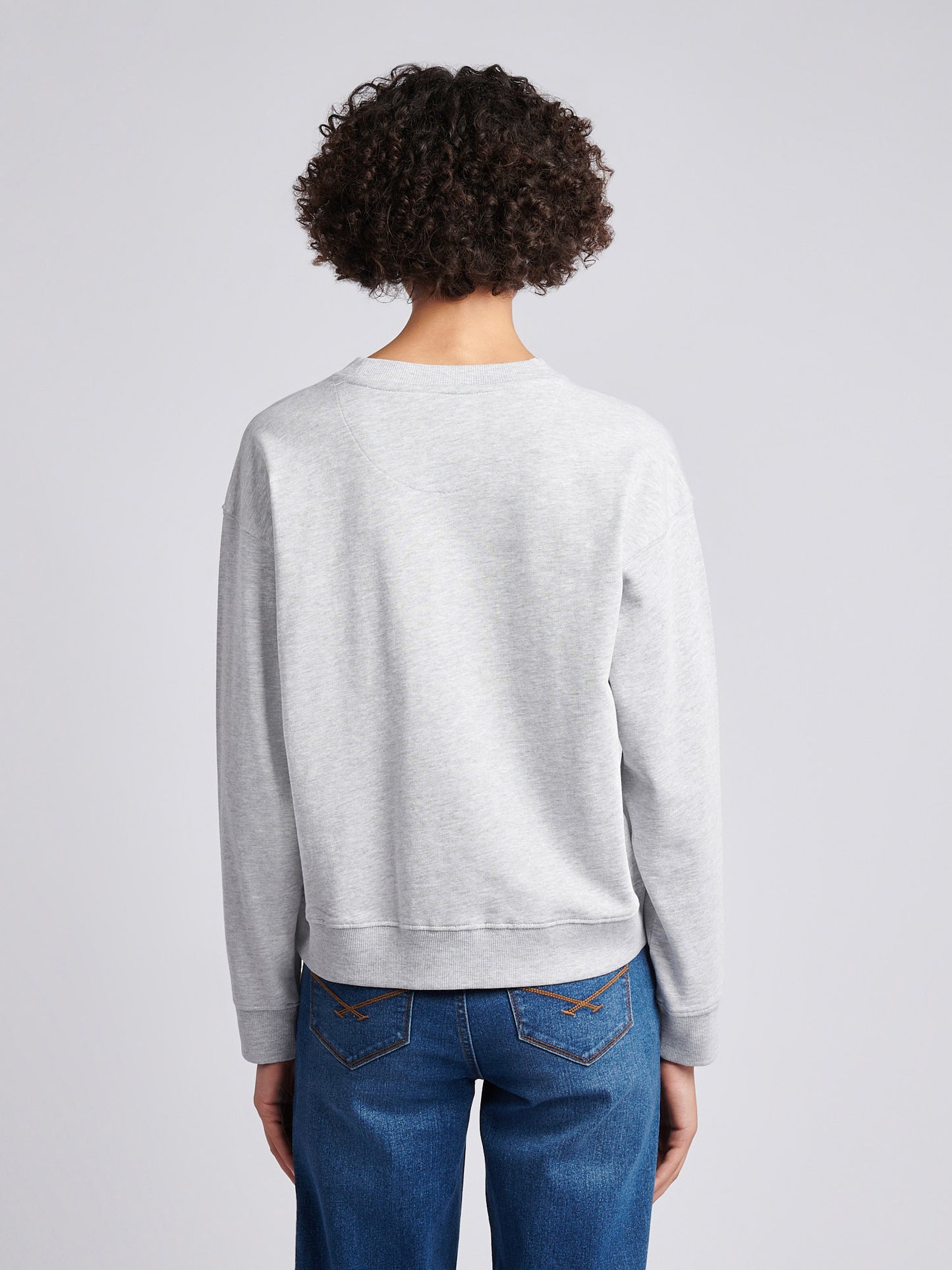 Bluza załogi podwójnej jeźdźcy w Pearl Grey Marg