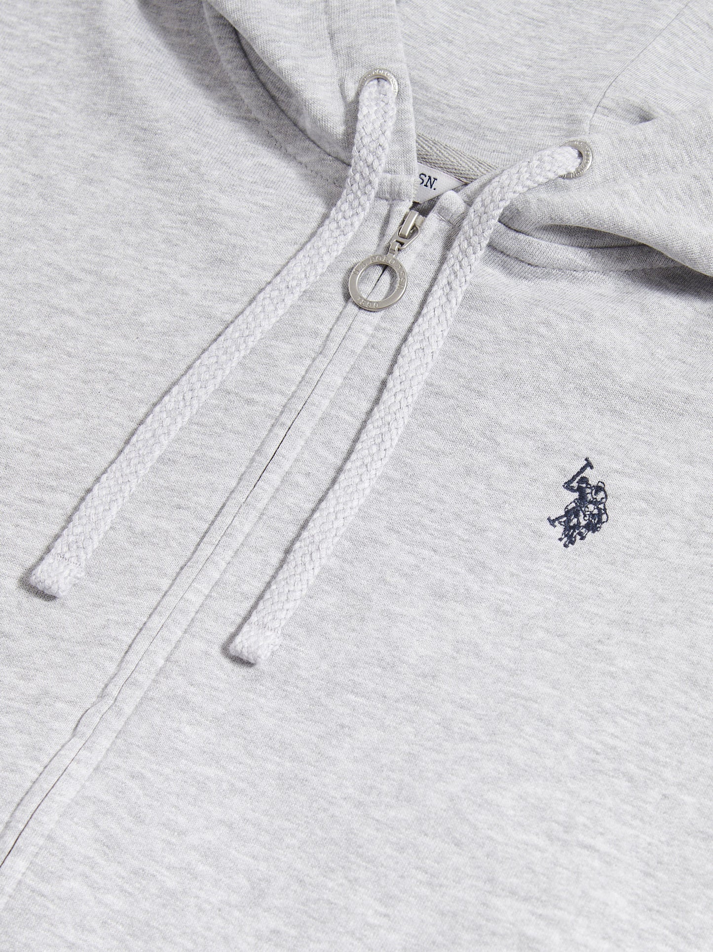 Women Double Horsemen Zip przez bluzę w Pearl Grey Marg