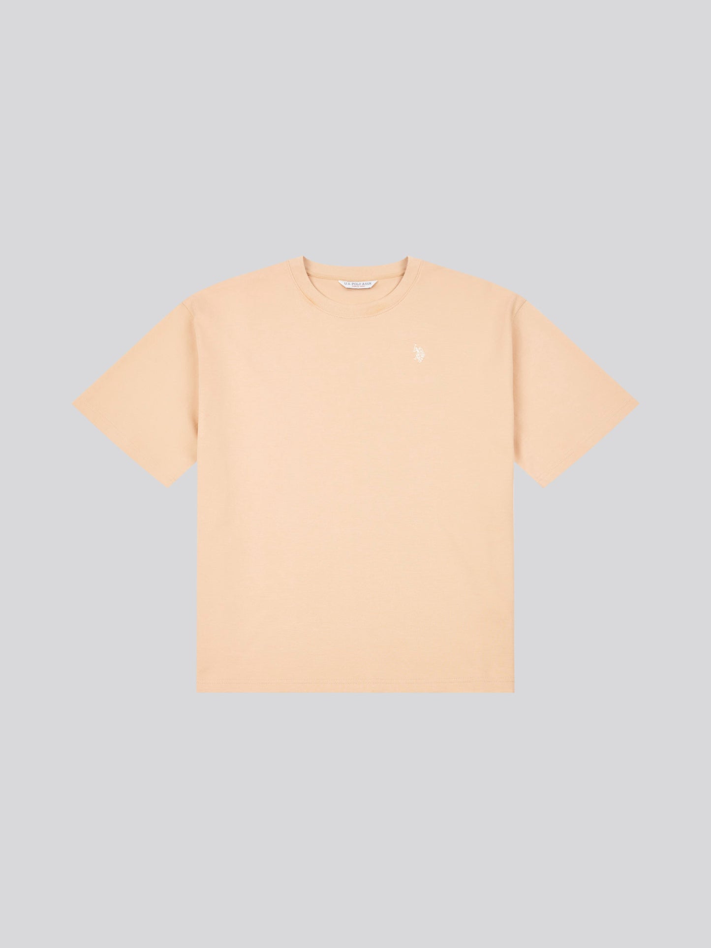 T-shirt damski podwójny jeźdźcy luźne załoga w kubańskim piasku