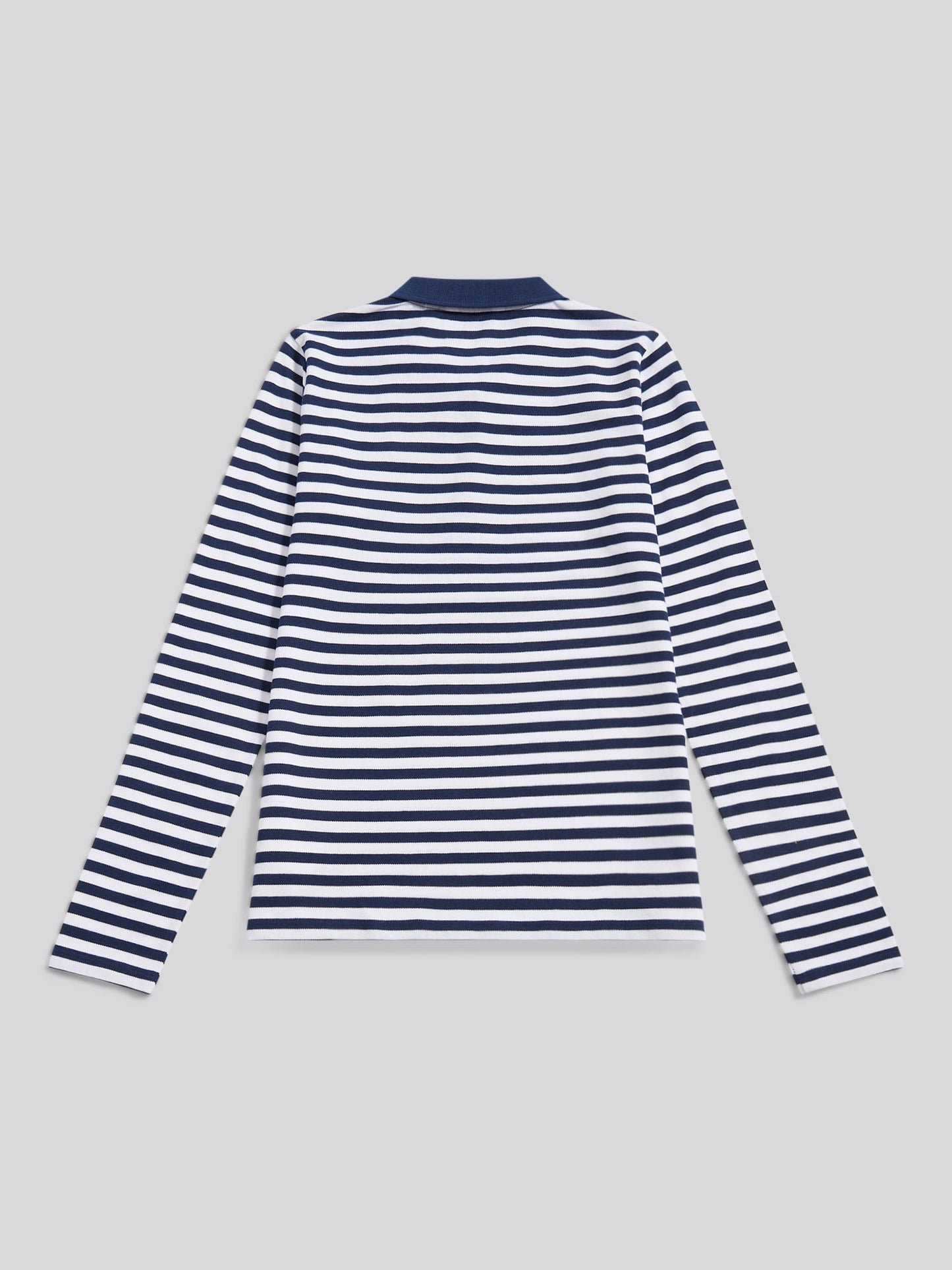 LS Stripe Contrast Kołnierz Polo koszulka granatowa tęczówka