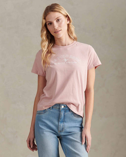 Łukowe graficzne koszulka blada fiolet