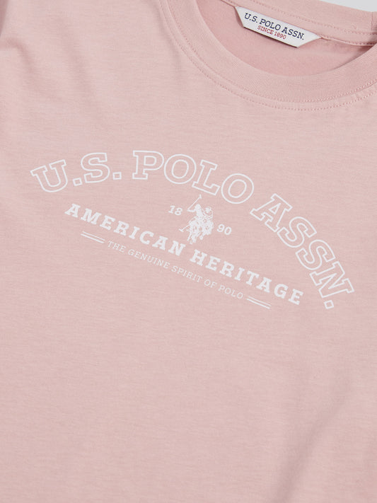 Łukowe graficzne koszulka blada fiolet