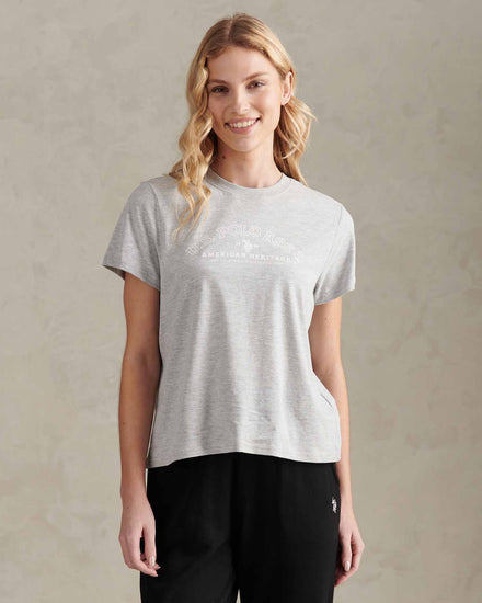 Arc graficzny tee perłowy szary marg