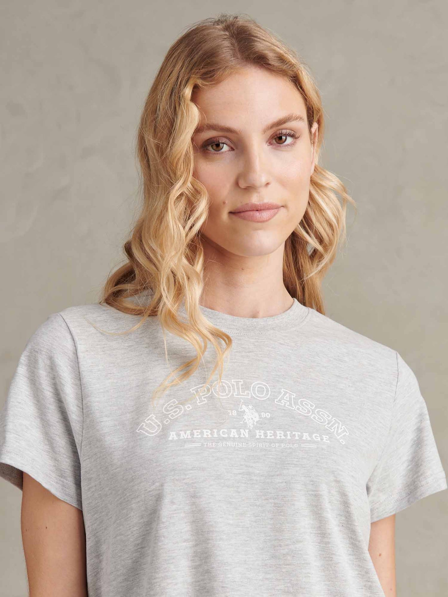 Arc graficzny tee perłowy szary marg