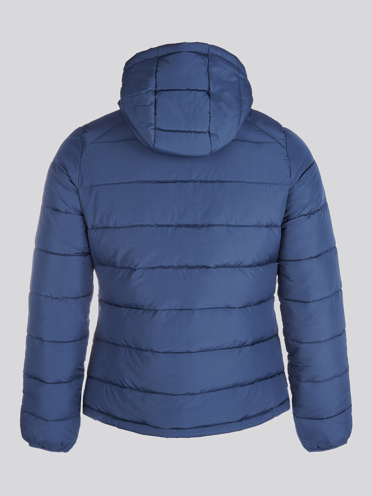 Womens Quilted Hooded Puffer Coat in Navy Iris