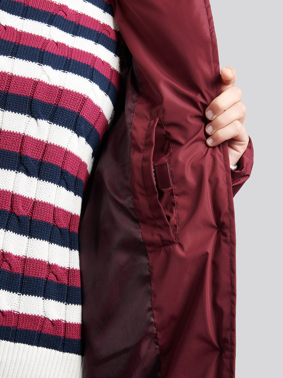 Womens Puffer Trench Coat in Fig