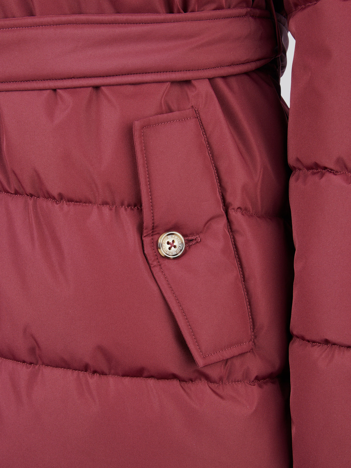 Womens Puffer Trench Coat in Fig