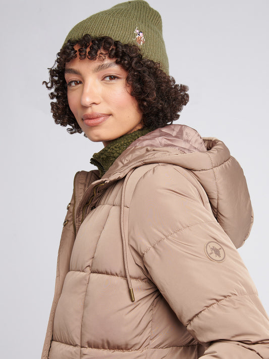 Longline Square Quilt Puffer Płaszcz Bezpłatny