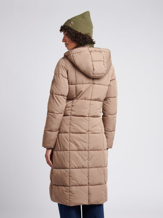 Longline Square Quilt Puffer Płaszcz Bezpłatny