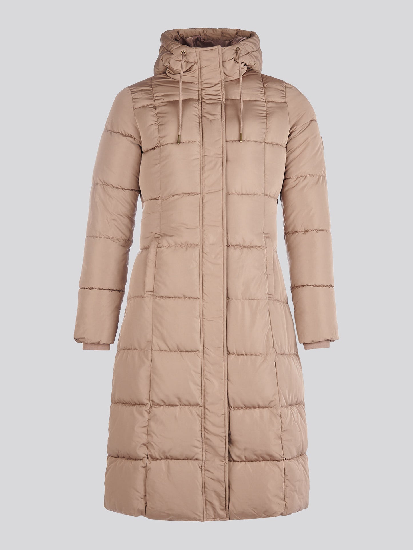 Longline Square Quilt Puffer Płaszcz Bezpłatny