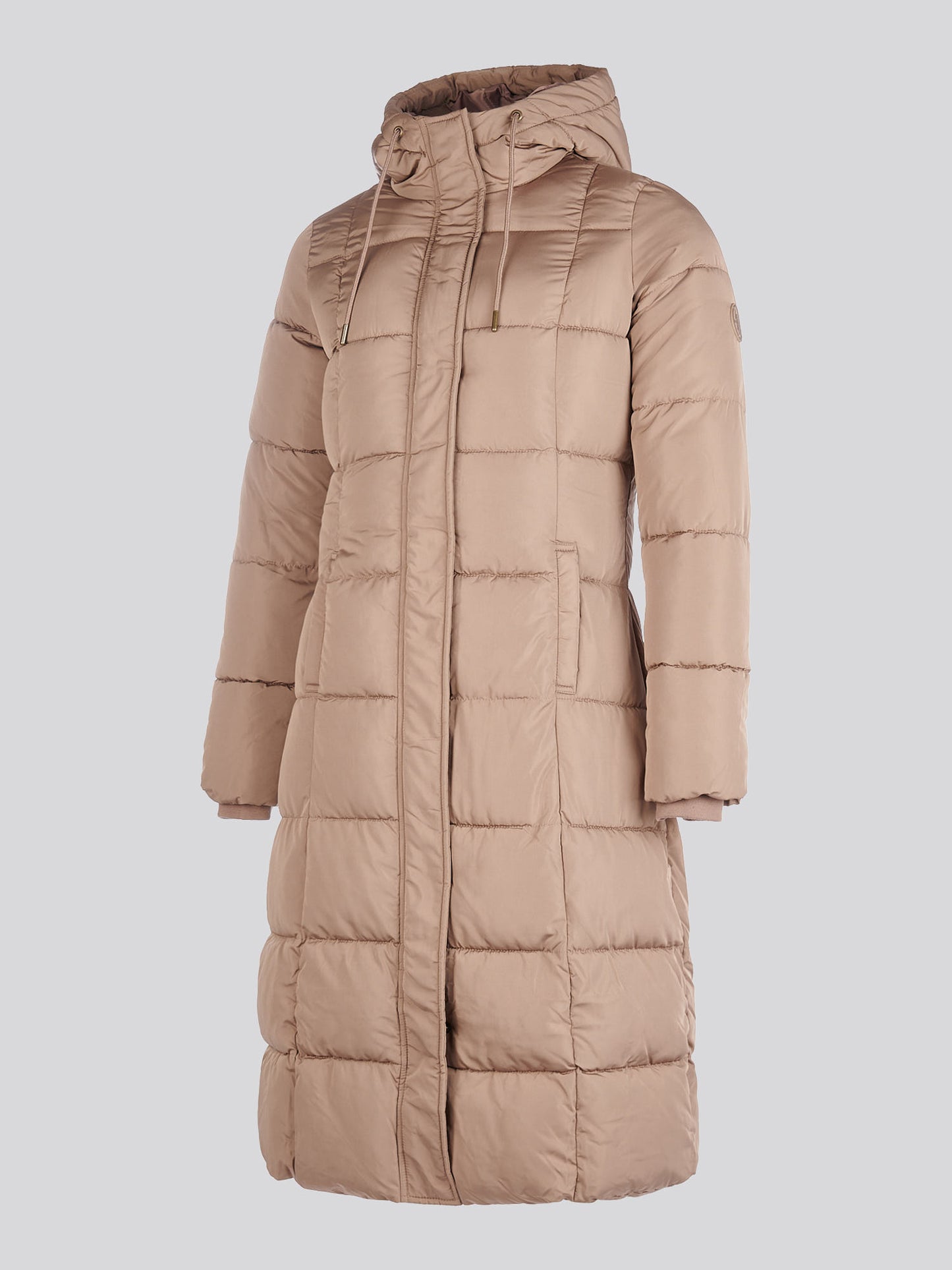 Longline Square Quilt Puffer Płaszcz Bezpłatny
