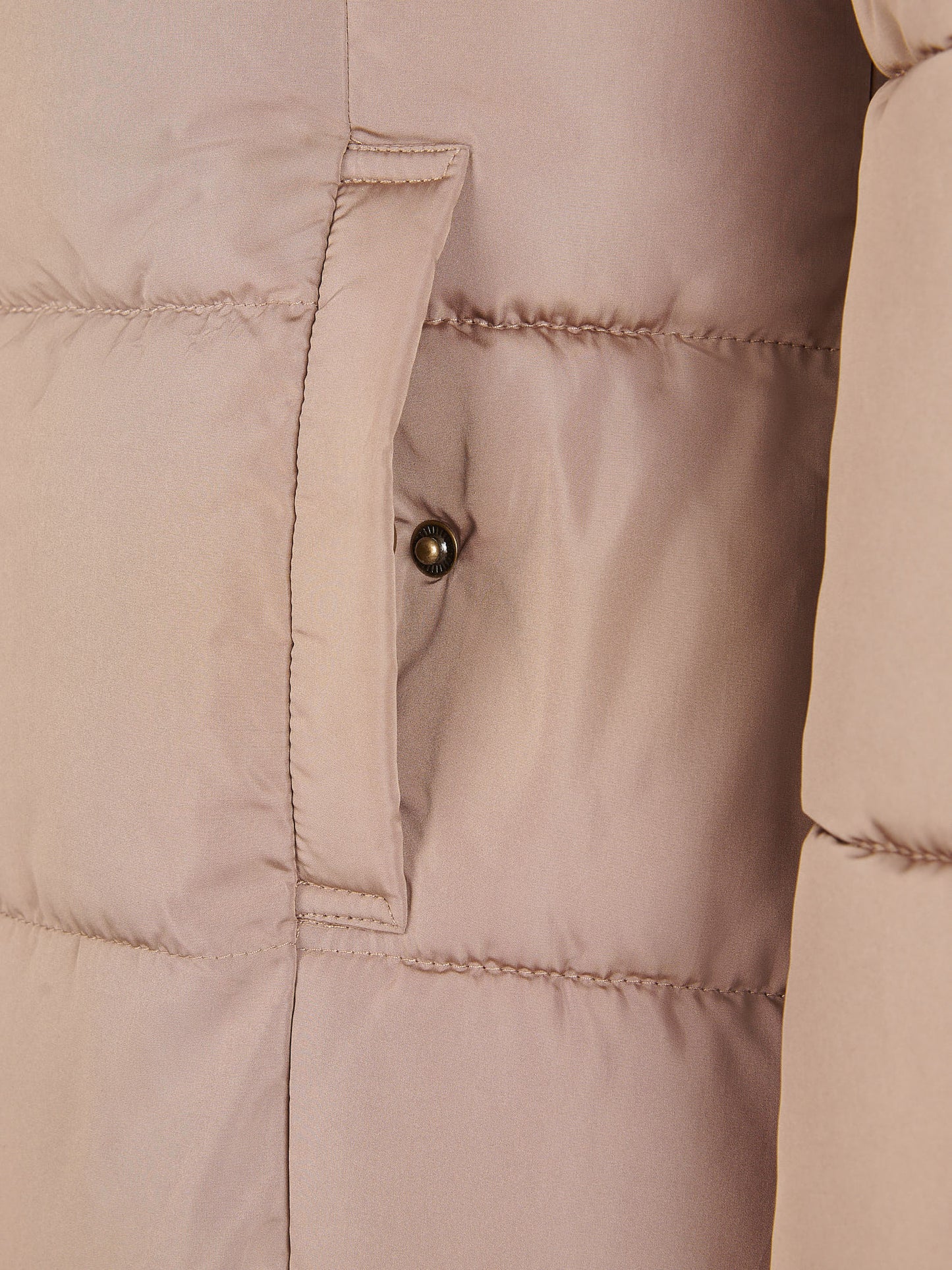 Longline Square Quilt Puffer Płaszcz Bezpłatny