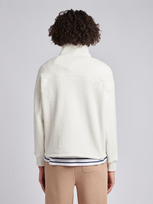 DHM Borg Quarter Zip Marshmallow