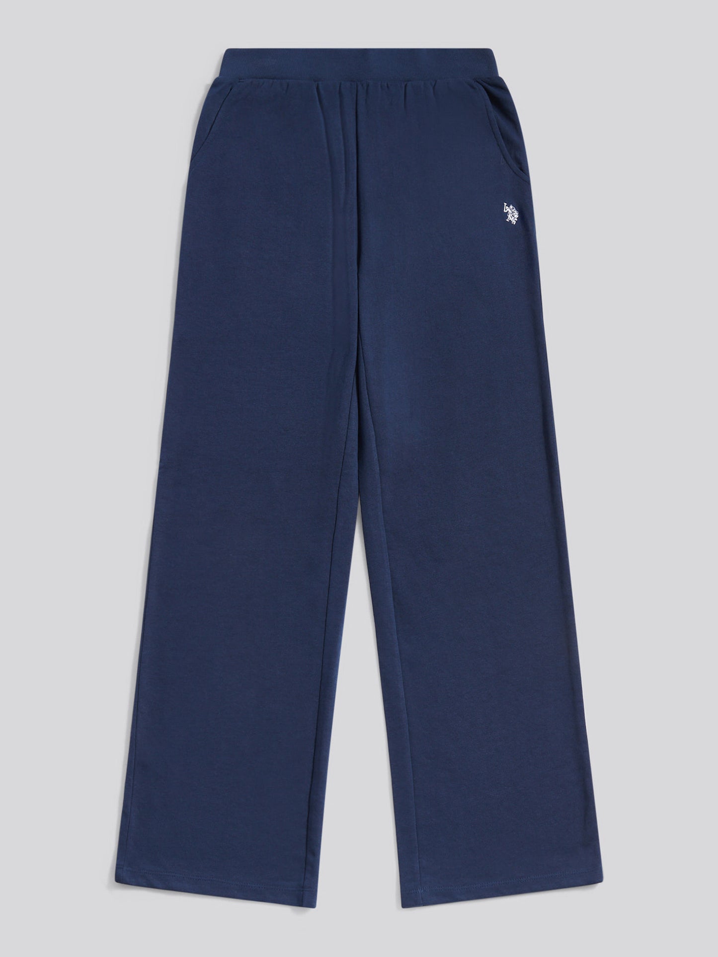Womens Wide Leg Tipped Joggers in Navy Iris