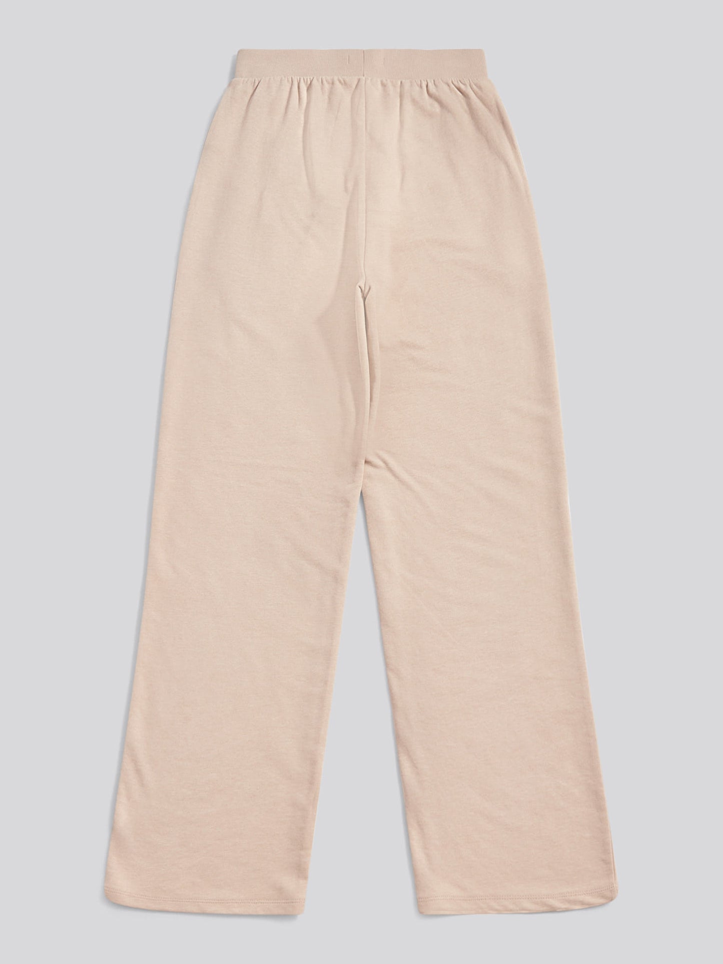 Womens Wide Leg Tipped Joggers in Natural
