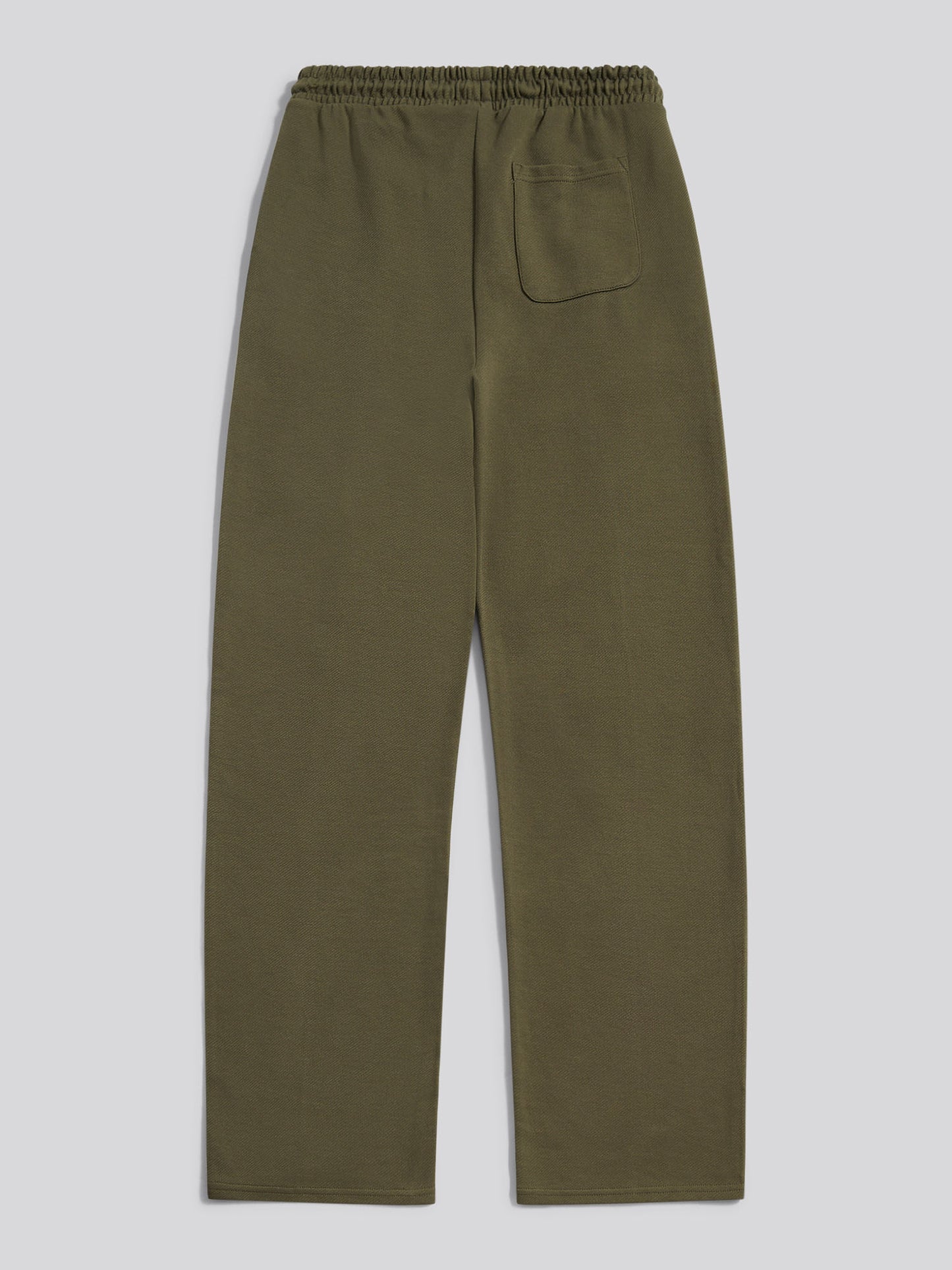 Womens Twill Texture Wide Leg Jogger in Kalamata Green