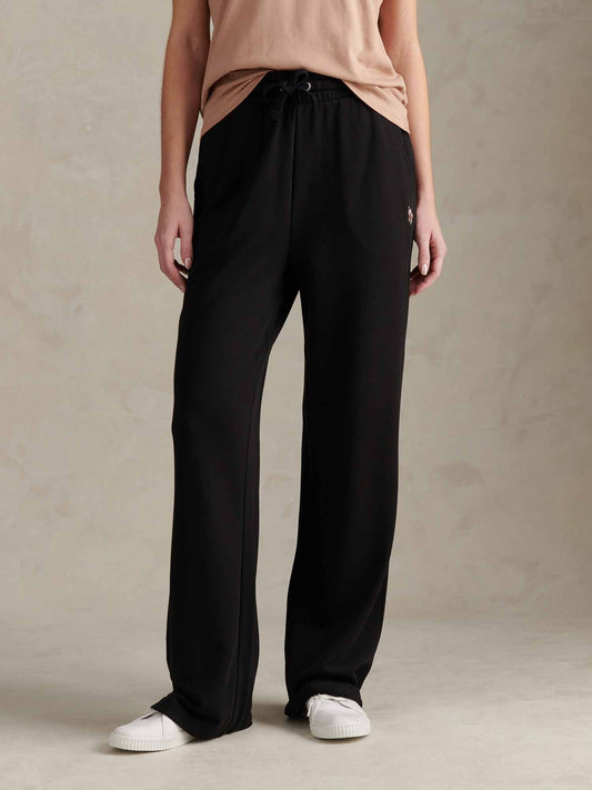 Womens Double Horsemen Wide Leg Jogger in Black / Multicolour DHM