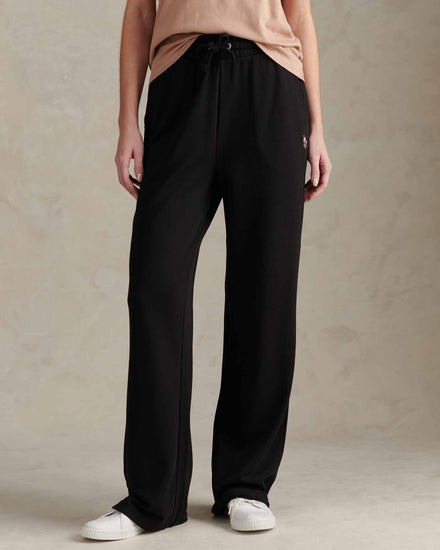 Womens Double Horsemen Wide Leg Jogger in Black / Multicolour DHM