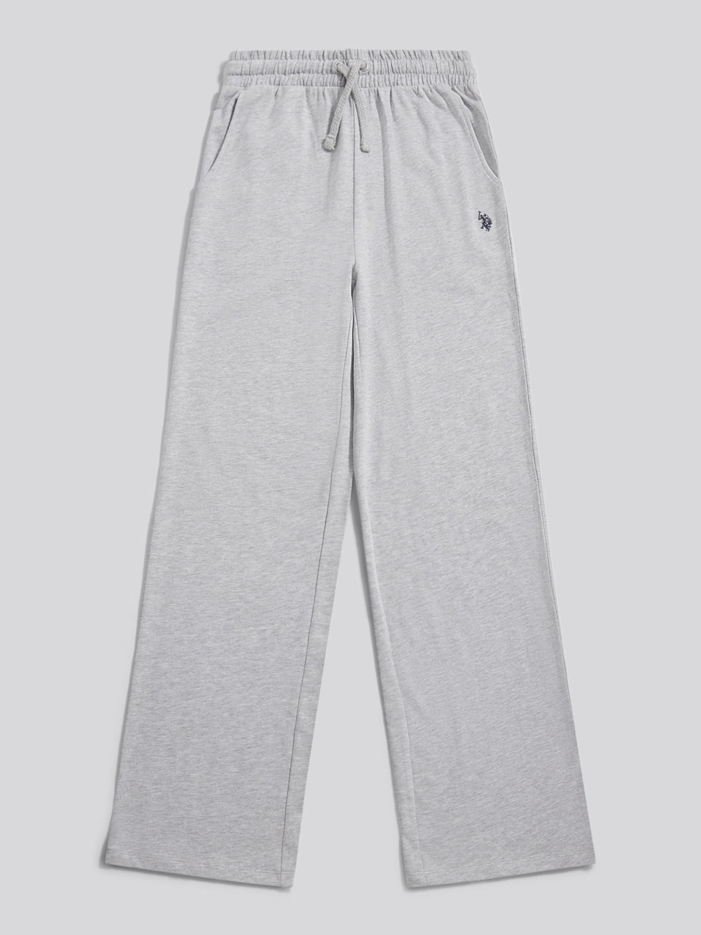 Womens Double Horsemen Wide Leg Jogger in Pearl Grey Marl