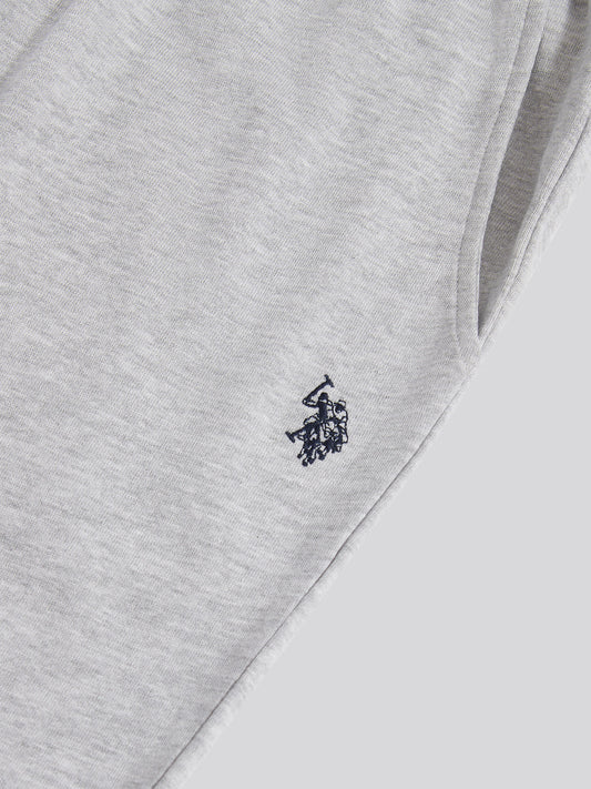 Womens Double Horsemen Wide Leg Jogger in Pearl Grey Marl