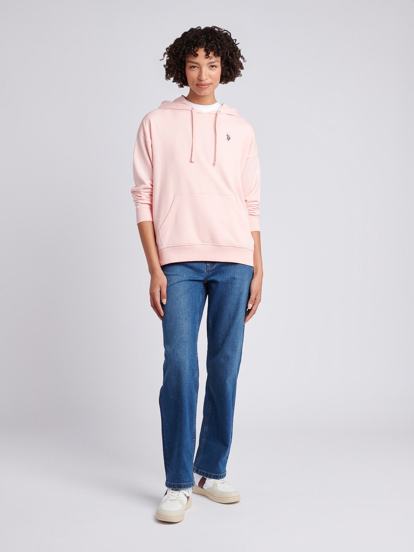 Womens Double Horsemen Hoodie in Crystal Rose