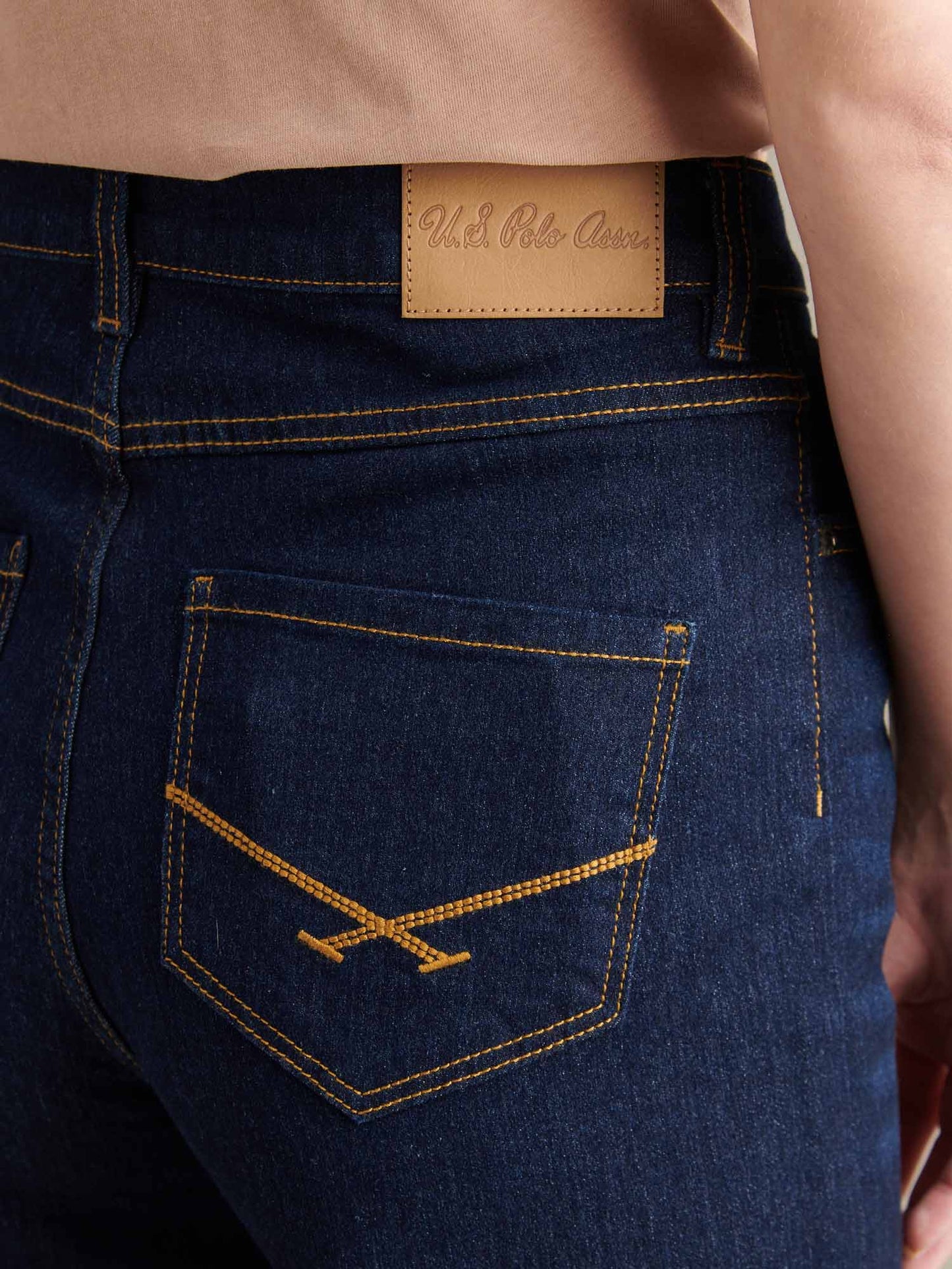 Womens Wide Fit Jean Dark Indigo Wash