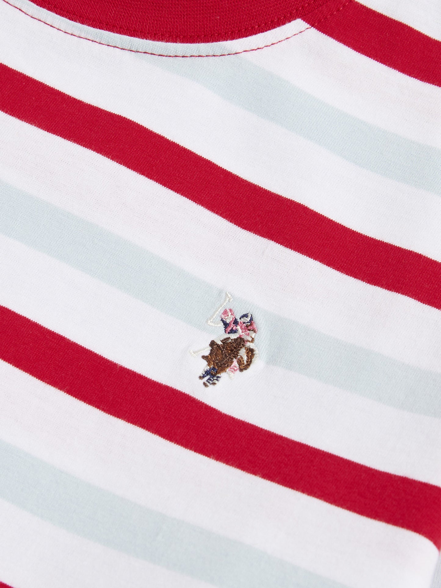 Dwa kolorowe paski ls tee jalapeno czerwony