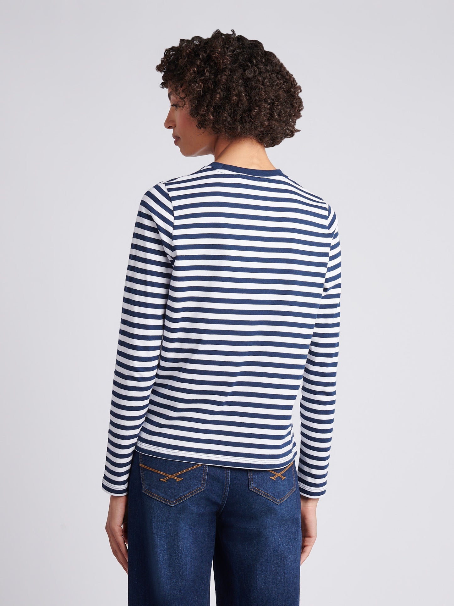 Stripe ls tee marynarka wojenna