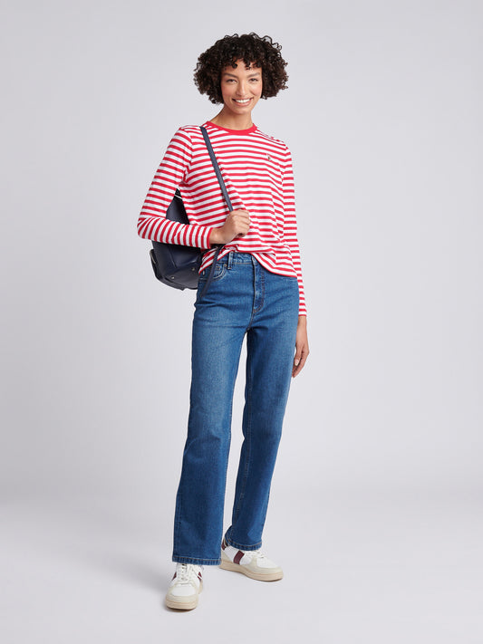 Stripe ls tee jalapeno czerwony