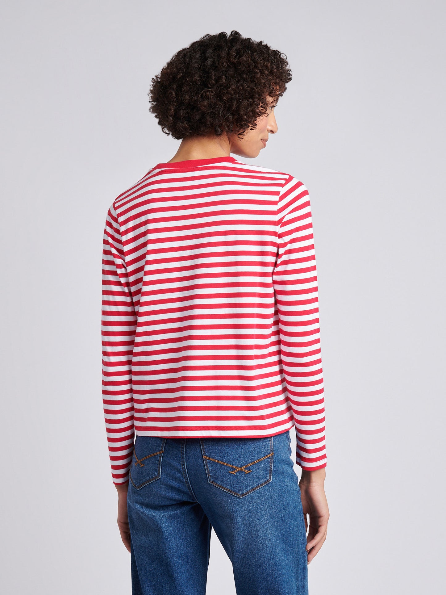 Stripe ls tee jalapeno czerwony