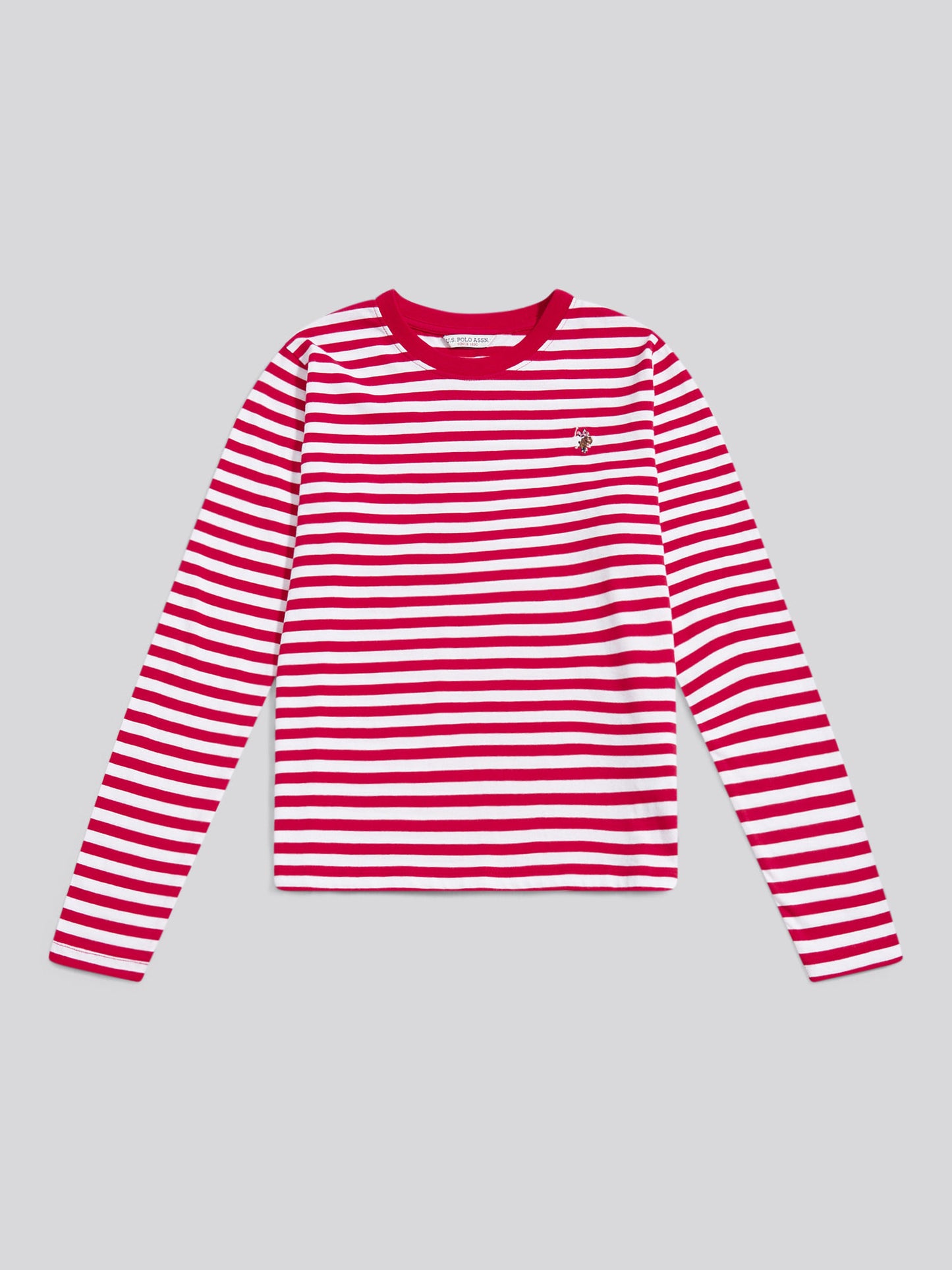 Stripe ls tee jalapeno czerwony