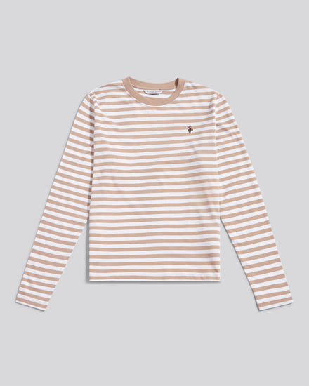 Stripe LS TEE Natural