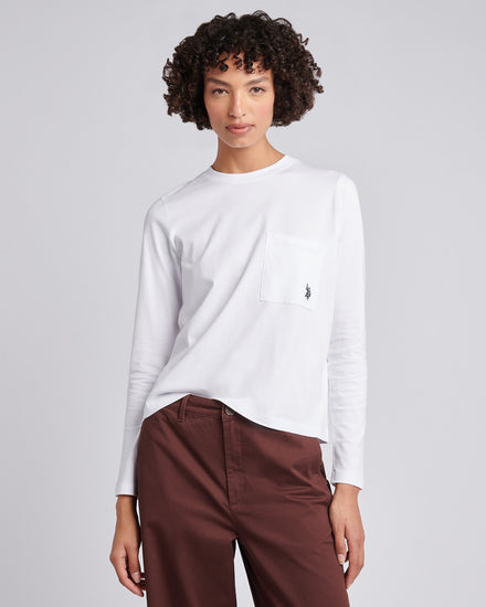 LS Pocket Tee Bright White