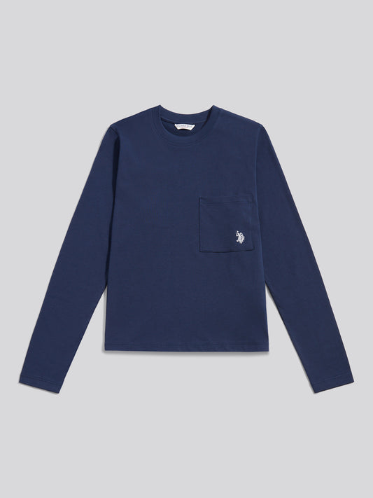 LS Pocket Tee Navy Iris