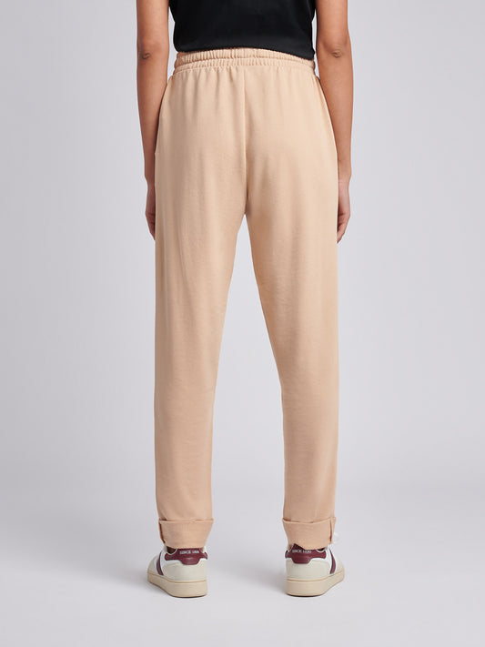 Womens Tonal Double Horsemen Roll Cuff Jogger in Cuban Sand