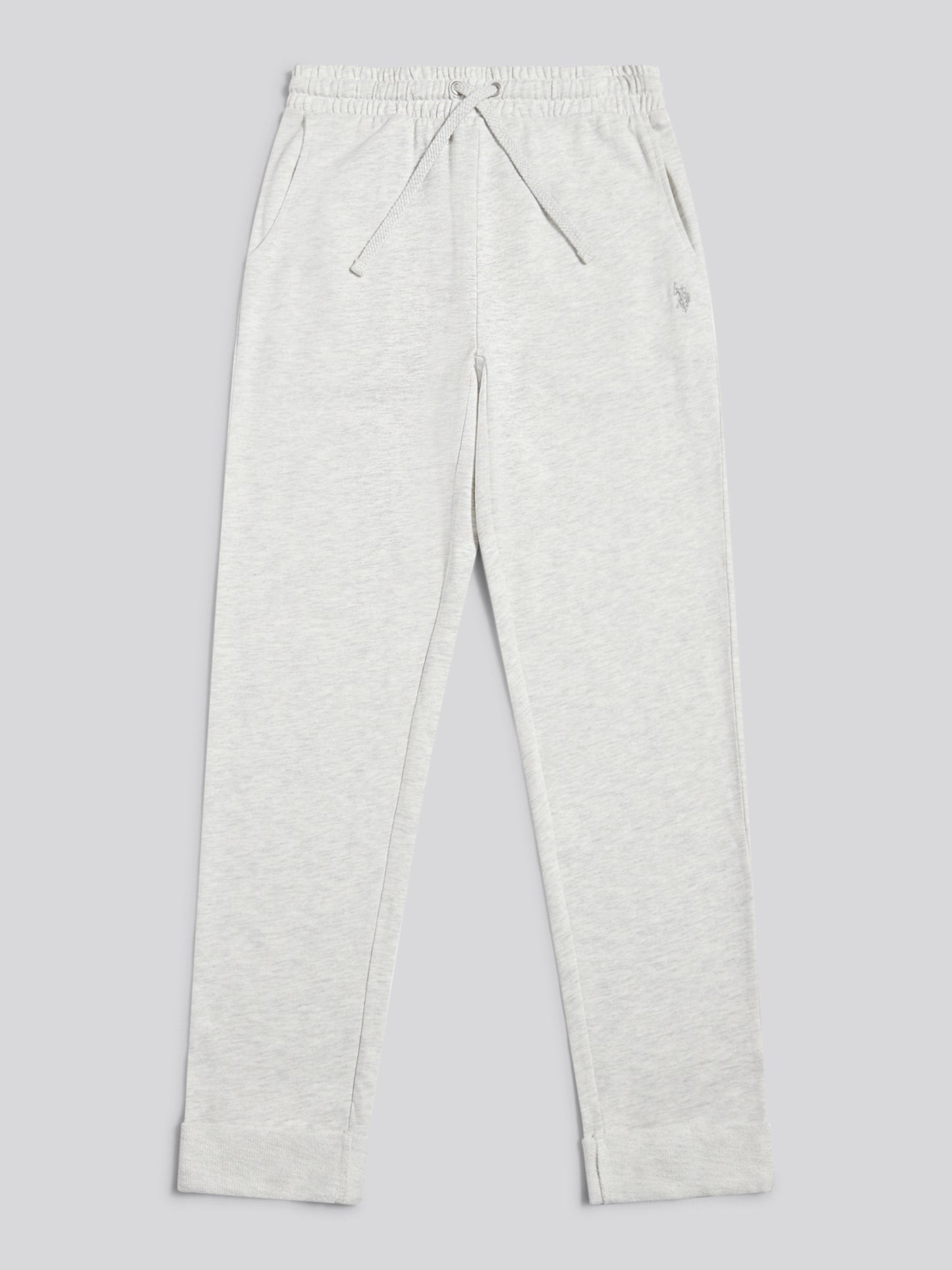 Womens Tonal Double Horsemen Roll Cuff Jogger in Light Grey Marl WUP