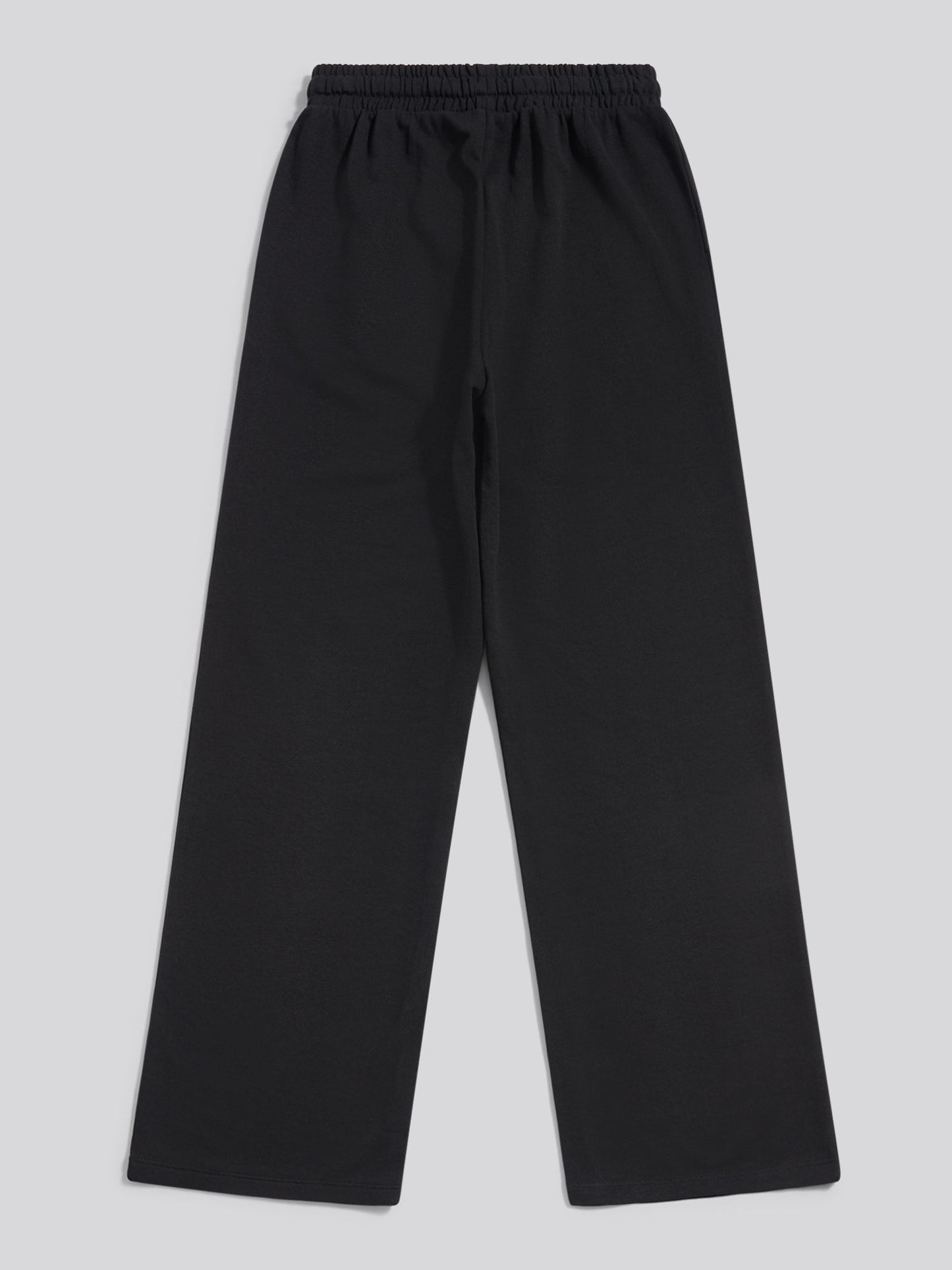 Womens Tonal Double Horsemen Wide Leg Jogger in Black