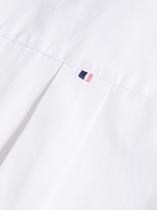 Womens Cotton Poplin Loose Fit Shirt in Bright White