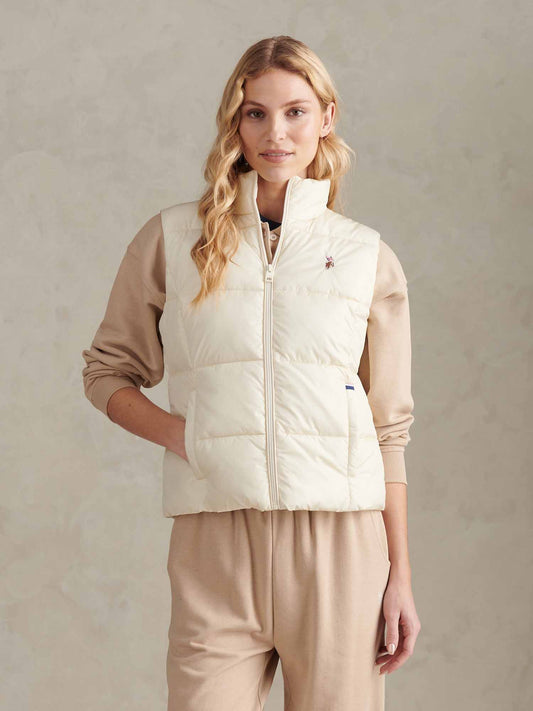 Womens Lightweight Puffer Gilet Marshmallow